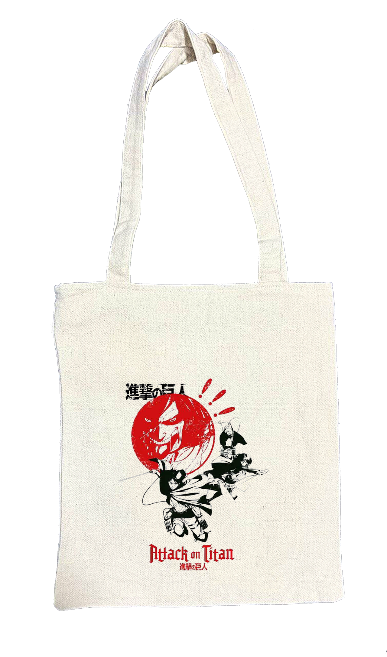 Anime Attack on titan shingeki no kyojin Aot biege tote bag 31