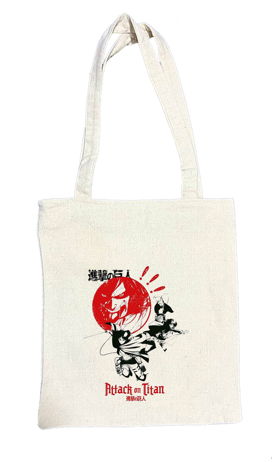 Anime Attack on titan shingeki no kyojin Aot biege tote bag 31