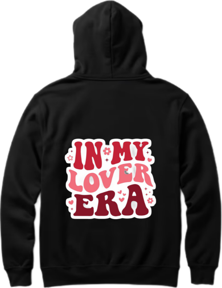 VaIentine coupIe Oversize Hoodie Black Back 32