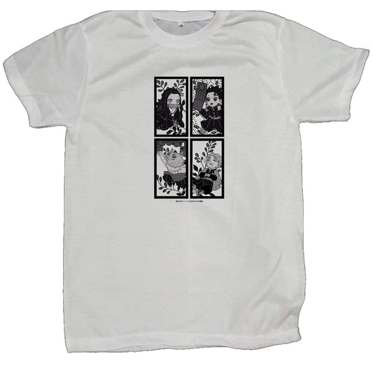 Anime Demon slayer nezuko tanjiro t- shirt fit White 32