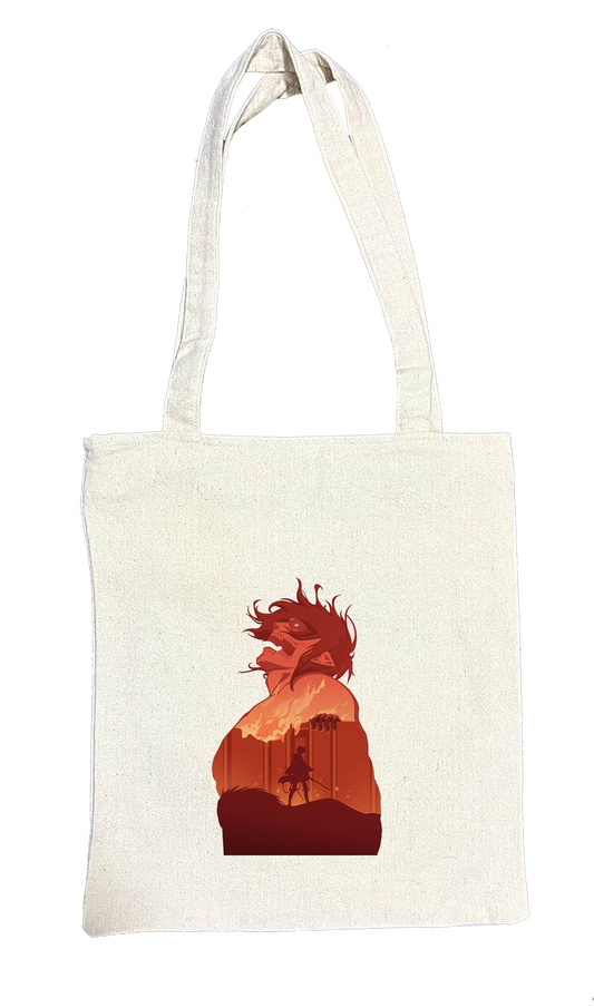 Anime Attack on titan shingeki no kyojin Aot biege tote bag 32