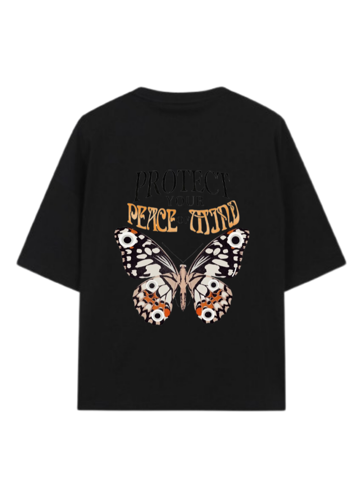 butterflies t- shirt Black Back 33