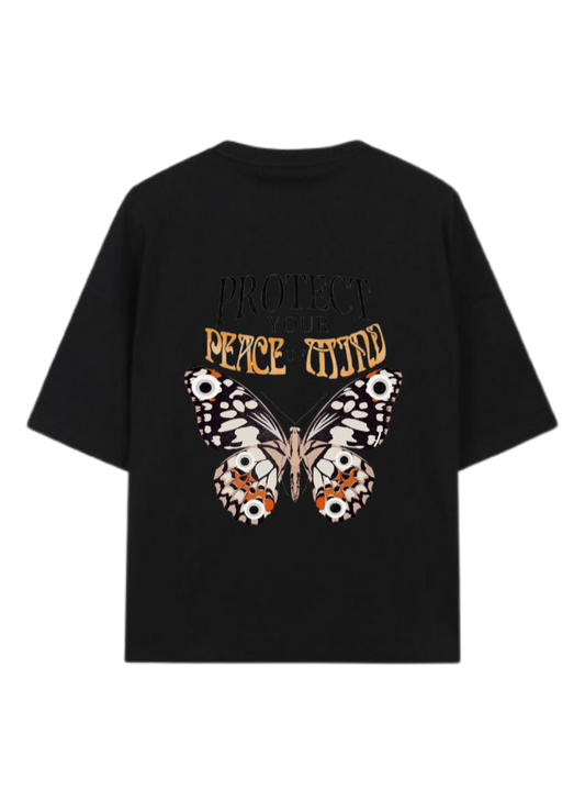 butterflies t- shirt Black Back 33