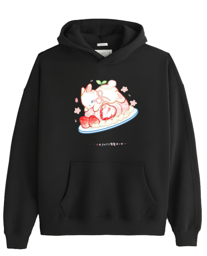 bunny Oversize Hoodie Black 33
