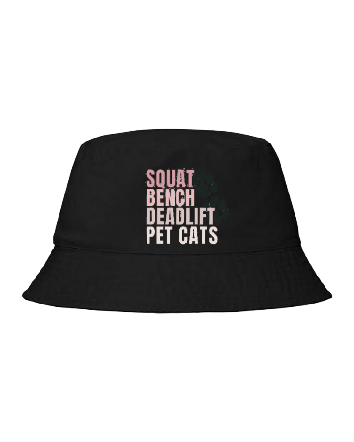workout gym pilates Bucket hat Fishman hat cap Black 33