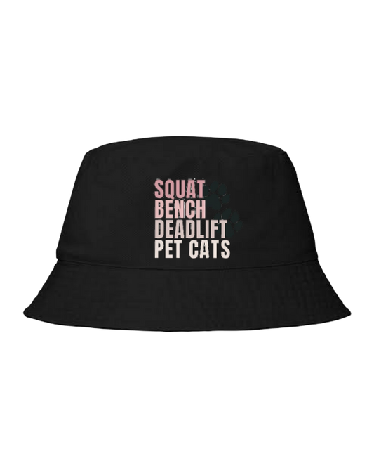 workout gym pilates Bucket hat Fishman hat cap Black 33