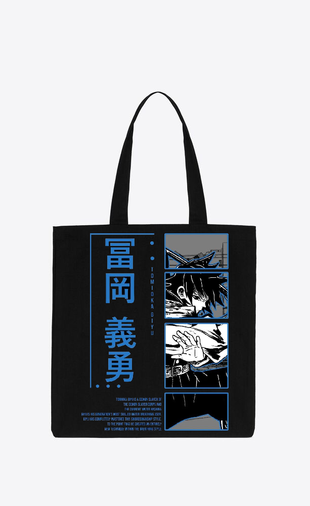 Anime Demon slayer nezuko tanjiro tote bag Black 33