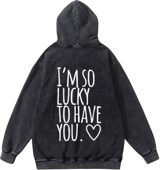 VaIentine coupIe Oversize  Hoodie Washed gray Back 33