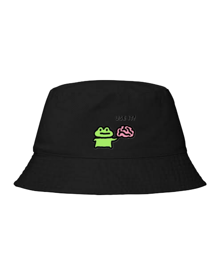 Frog Bucket hat Fishman hat cap Black 33