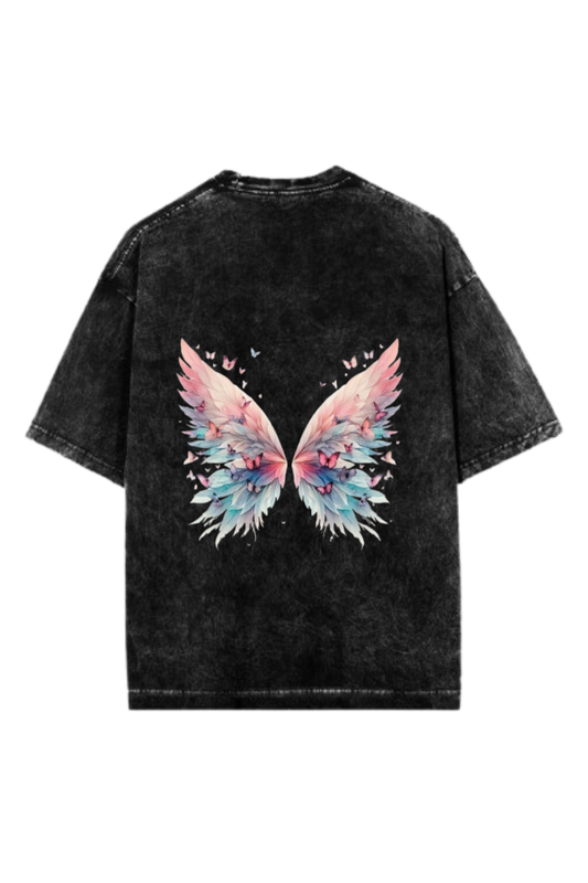 butterflies One Size t- shirt Washed Back 33