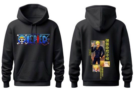 one piece One Size hoodie Black Back 33