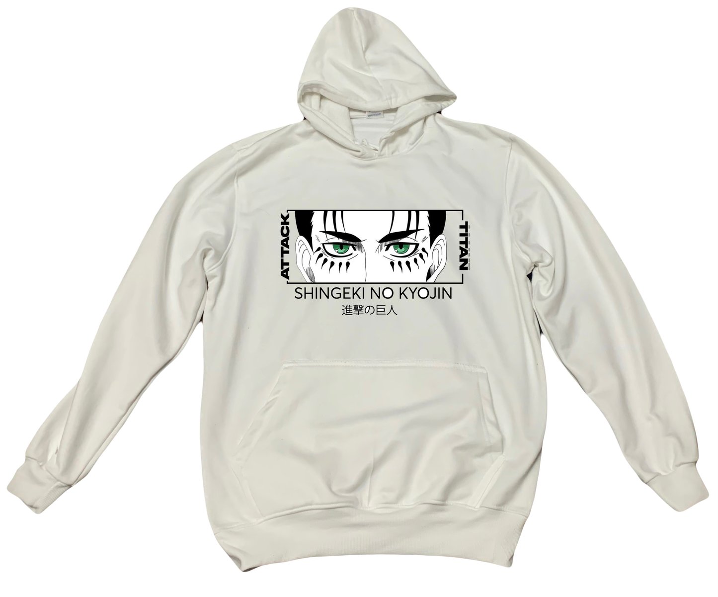 Anime Attack on titan shingeki no kyojin eren levi mikasa Aot White Oversize HOODIE 33