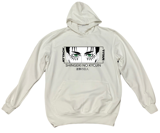 Anime Attack on titan shingeki no kyojin eren levi mikasa Aot White Oversize HOODIE 33