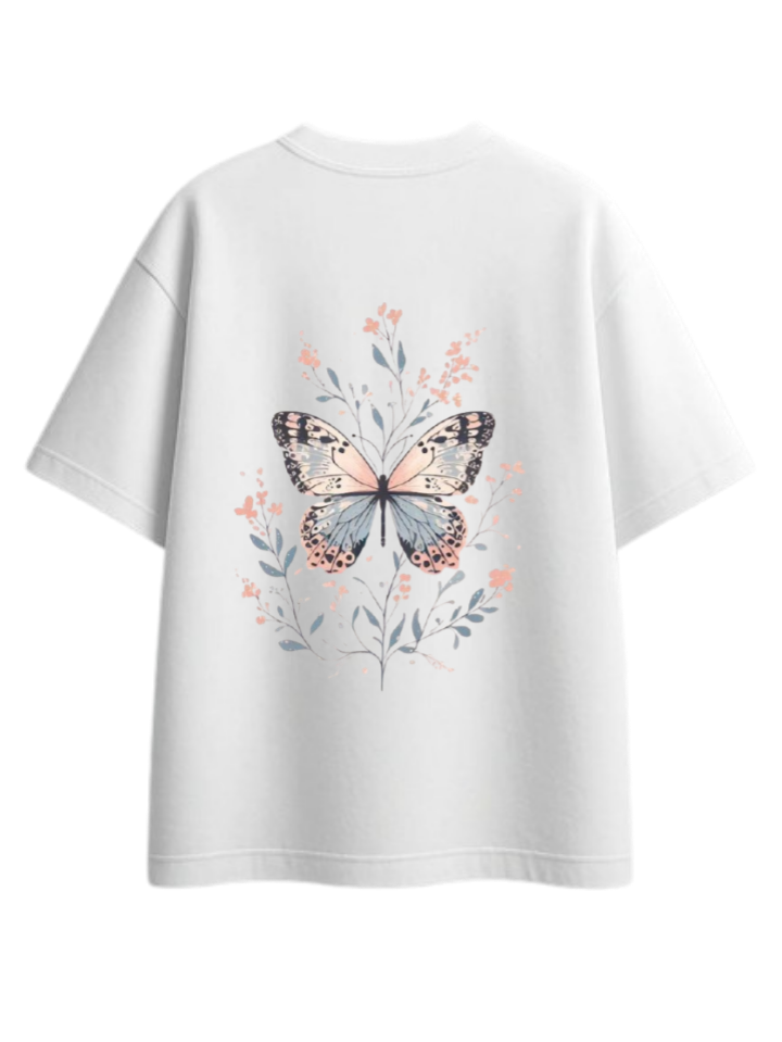 butterflies t- shirt White Back 33