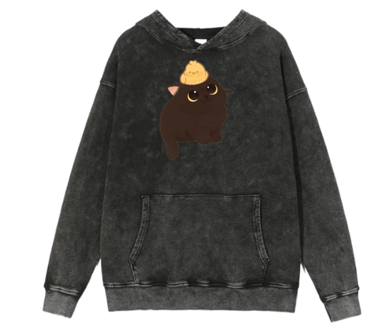 cat Oversize Hoodie Washed 33