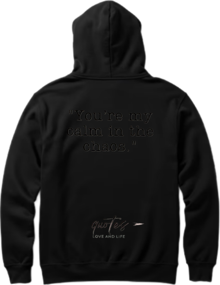 VaIentine coupIe Oversize Hoodie Black Back 33