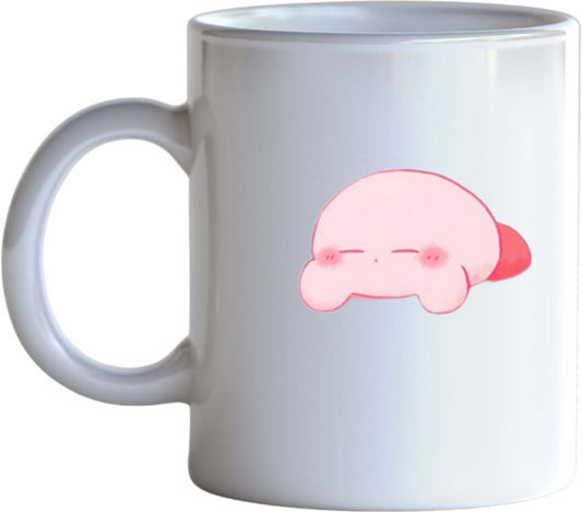 Cute Pink Bunny Kirby Ceramic Coffee Mug, Kawaii Anime Gaming Cute Mug for Women and Kids, Funny Novelty Tea Cup, 11 oz 33