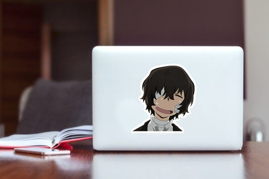 Bungo Stray Dogs Dazai Anime Sticker, Funny Bandage Face Waterproof Vinyl Decal for Laptop, Water Bottle, Hydro Flask, and Journal