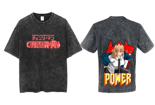 Chainsaw Man t- shirt One Size Washed Back 31
