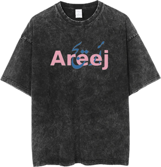names t- shirt One Size Washed Areej 33