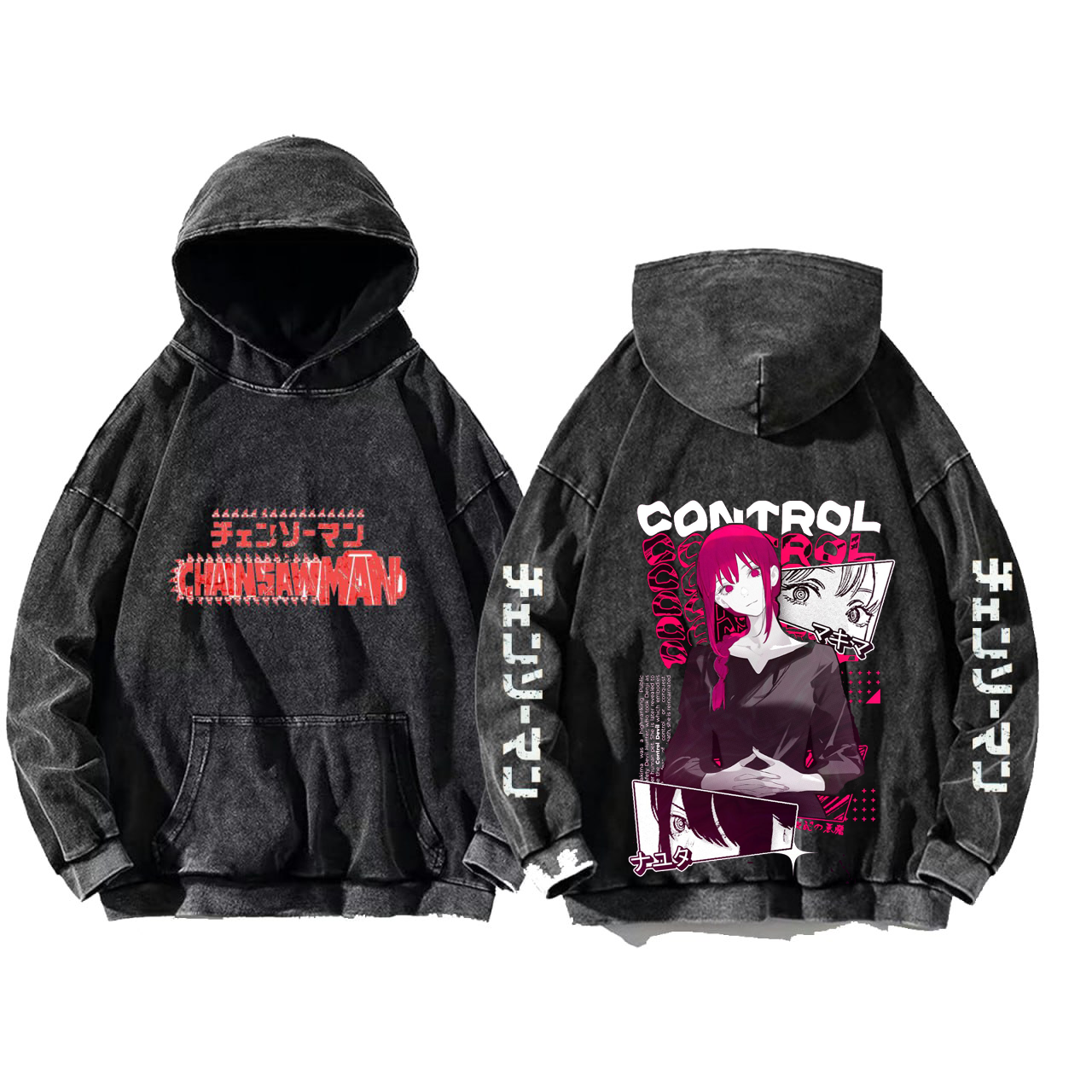 Chainsaw Man One Size hoodie Washed Back 33