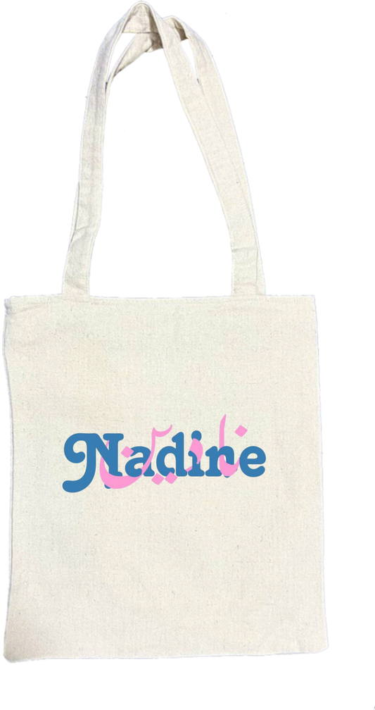 names tote bag beige Nadire 33