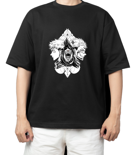 tjujutsu kaisen GOJO Oversize t- shirt Black 33
