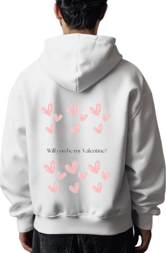 VaIentine coupIe Oversize Hoodie White Back 32