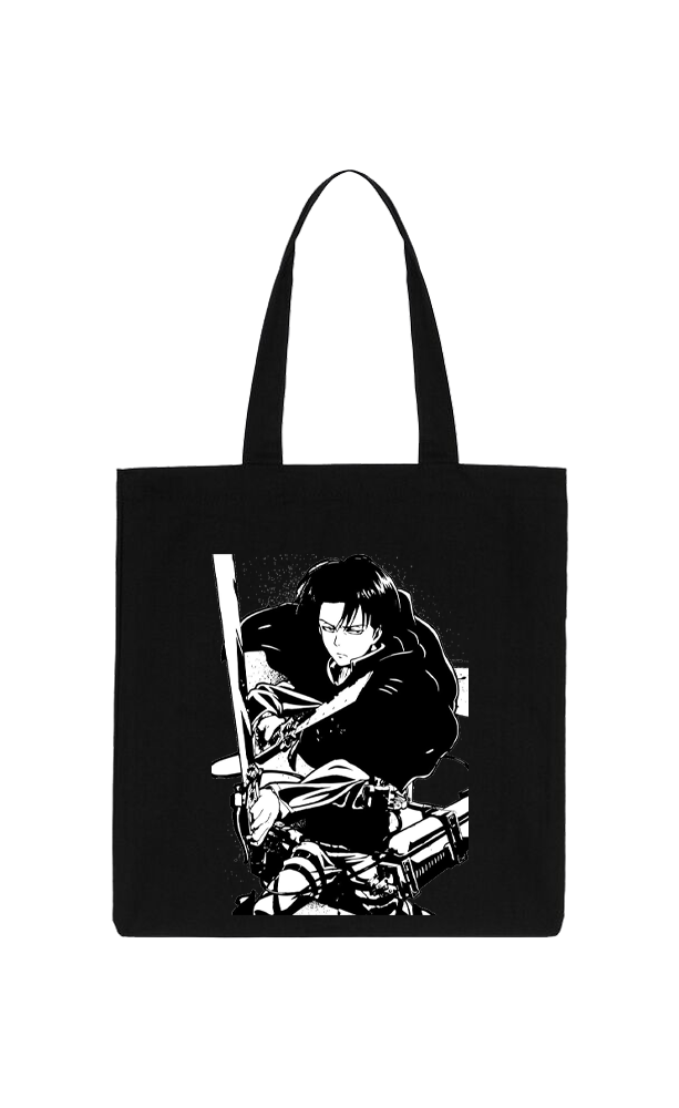 Anime Attack on titan shingeki no kyojin Aot Black tote bag 34