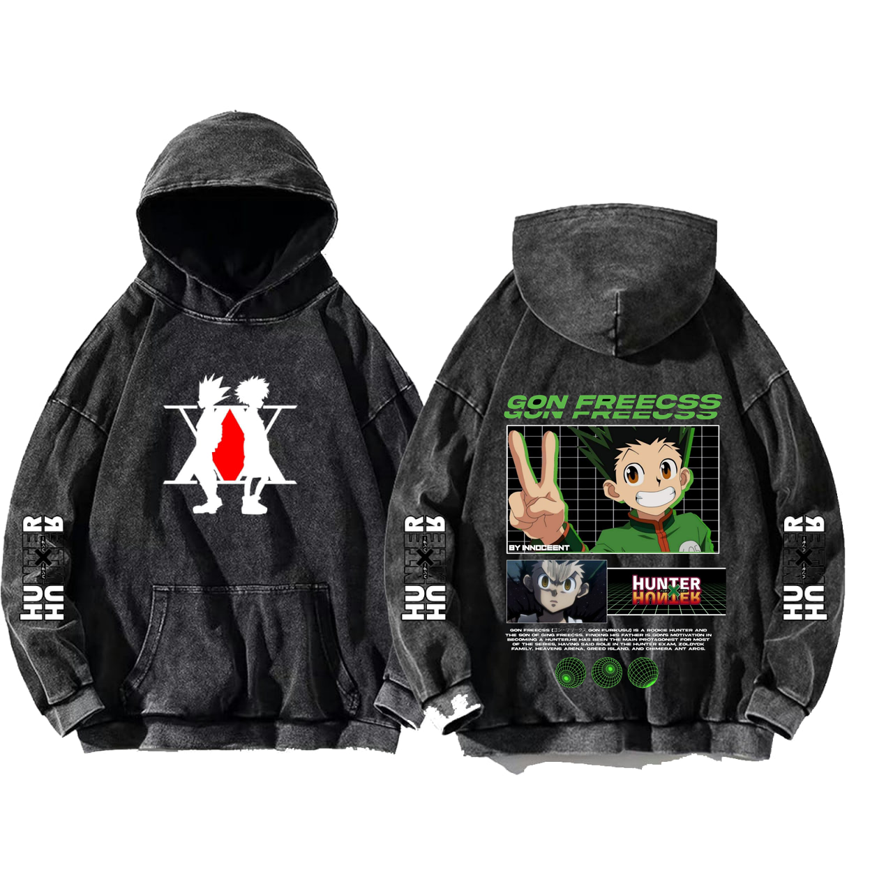 Hunter × Hunter One Size hoodie Washed Back 34