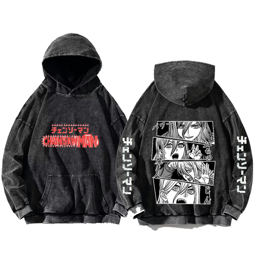 Chainsaw Man One Size hoodie Washed Back 34