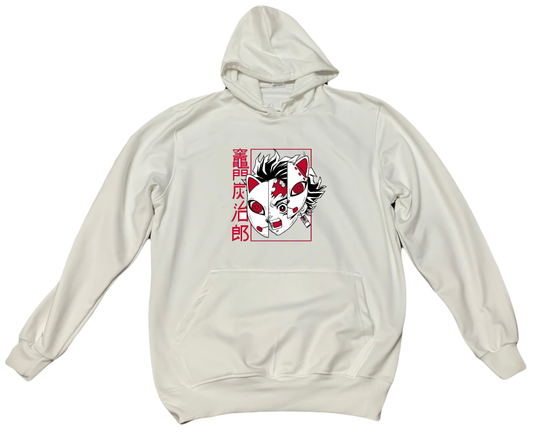 Anime Demon slayer nezuko tanjiro Oversize Hoodie White 34