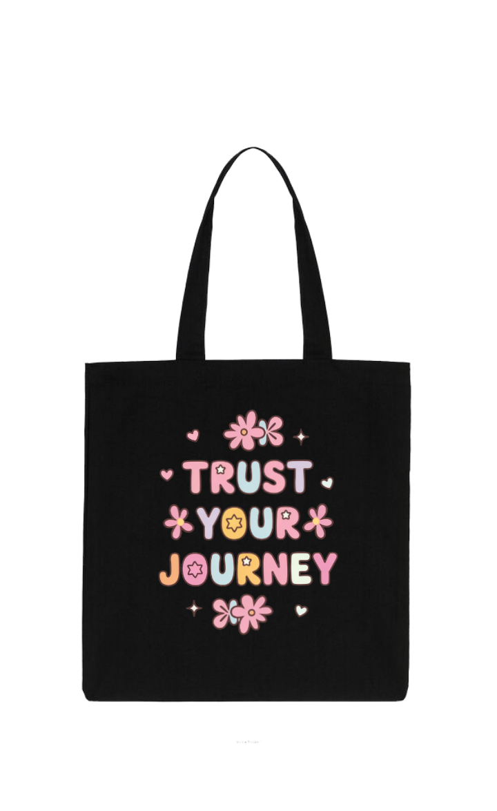 + ♡ TRUST- *YOUR* JOURNEY tote bag Black 164
