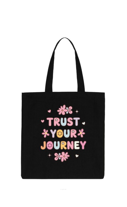 + ♡ TRUST- *YOUR* JOURNEY tote bag Black 164
