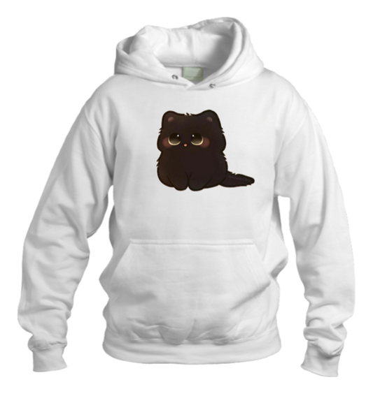 cat Oversize Hoodie White 34