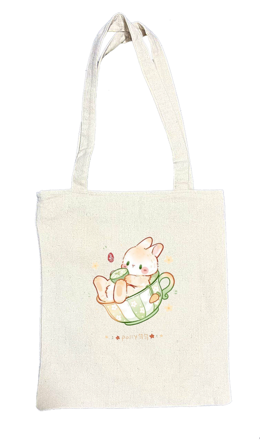 bunny tote bag White 34