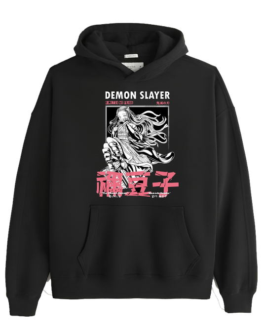 Anime Demon slayer nezuko tanjiro Oversize Hoodie Black 87