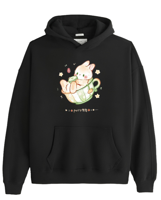 bunny Oversize Hoodie Black 35
