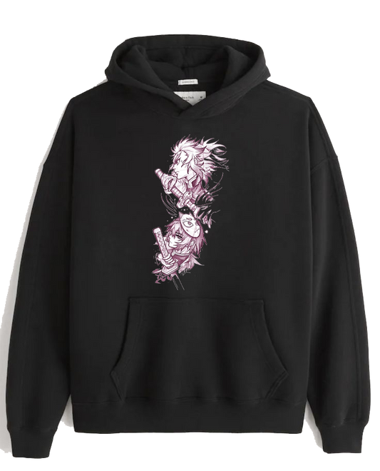 Anime Demon slayer nezuko tanjiro Oversize Hoodie Black 34