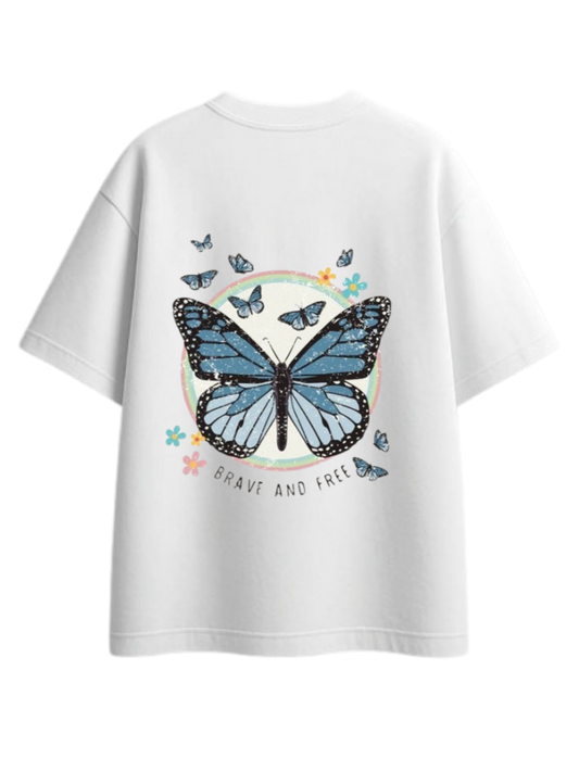 butterflies t- shirt White Back 34
