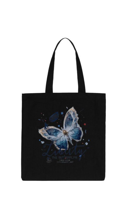 butterflies tote bag Black 34