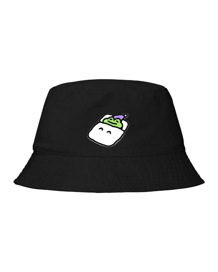 Frog Bucket hat Fishman hat cap Black 34