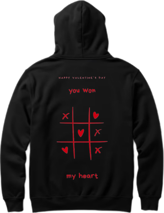 VaIentine coupIe Oversize Hoodie Black Back 34