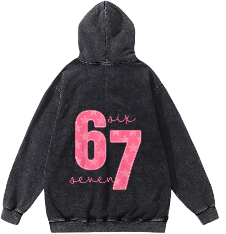 67 designs Oversize Hoodie Washed Back 34