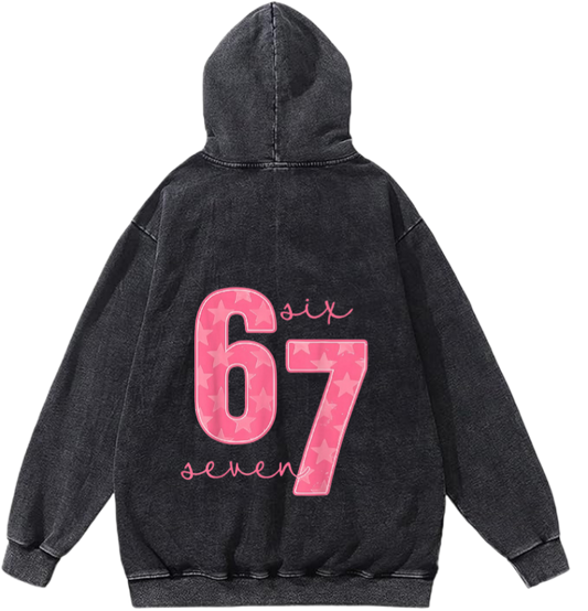 67 designs Oversize Hoodie Washed Back 34