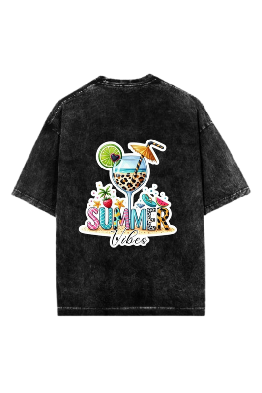 Summer Vibes One Size t- shirt Washed Back 33