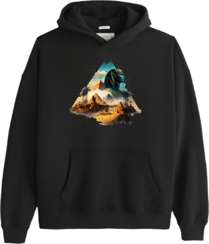 Egypt Over Size hoodie Black 34
