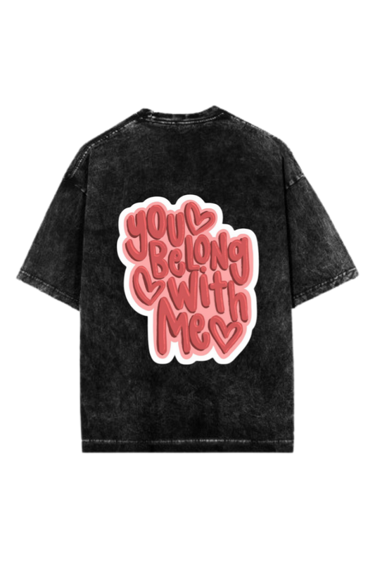 VaIentine coupIe One Size t- shirt Washed Back 34