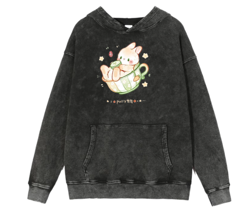 bunny Oversize Hoodie Washed 34