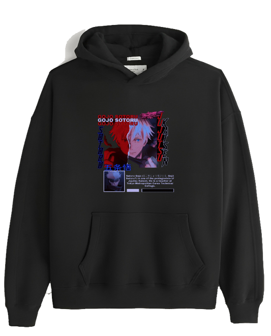 jujutsu kaisen GOJO Oversize  Hoodie Black 34